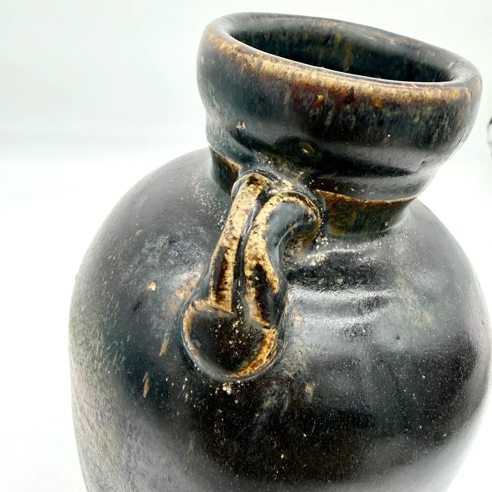 13th C Chinese Henan Black Iron Glaze Jar 8.3